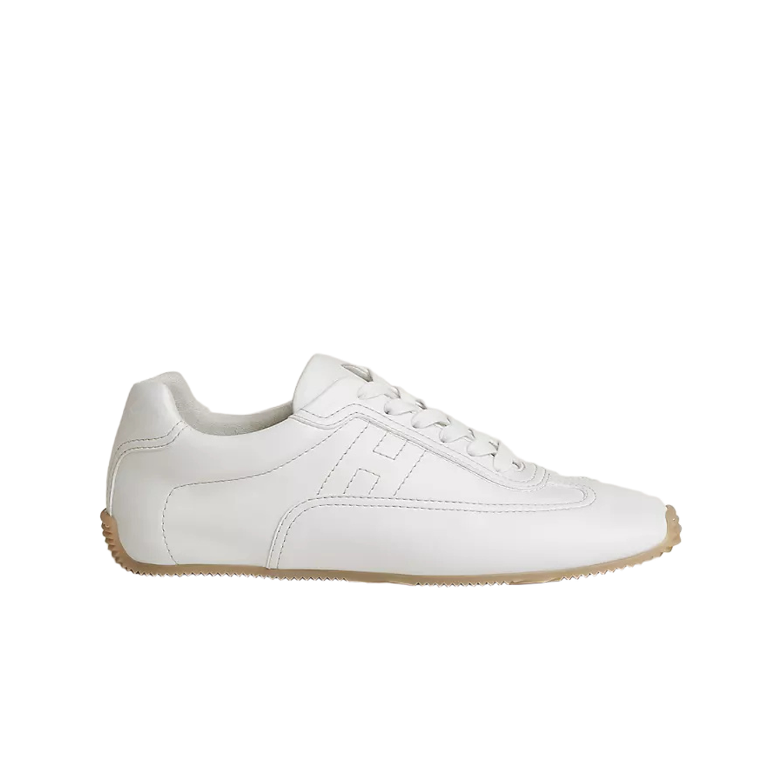 H261009Z90 (W) Hermes Master Sneakers Supple Calfskin & Blanc
