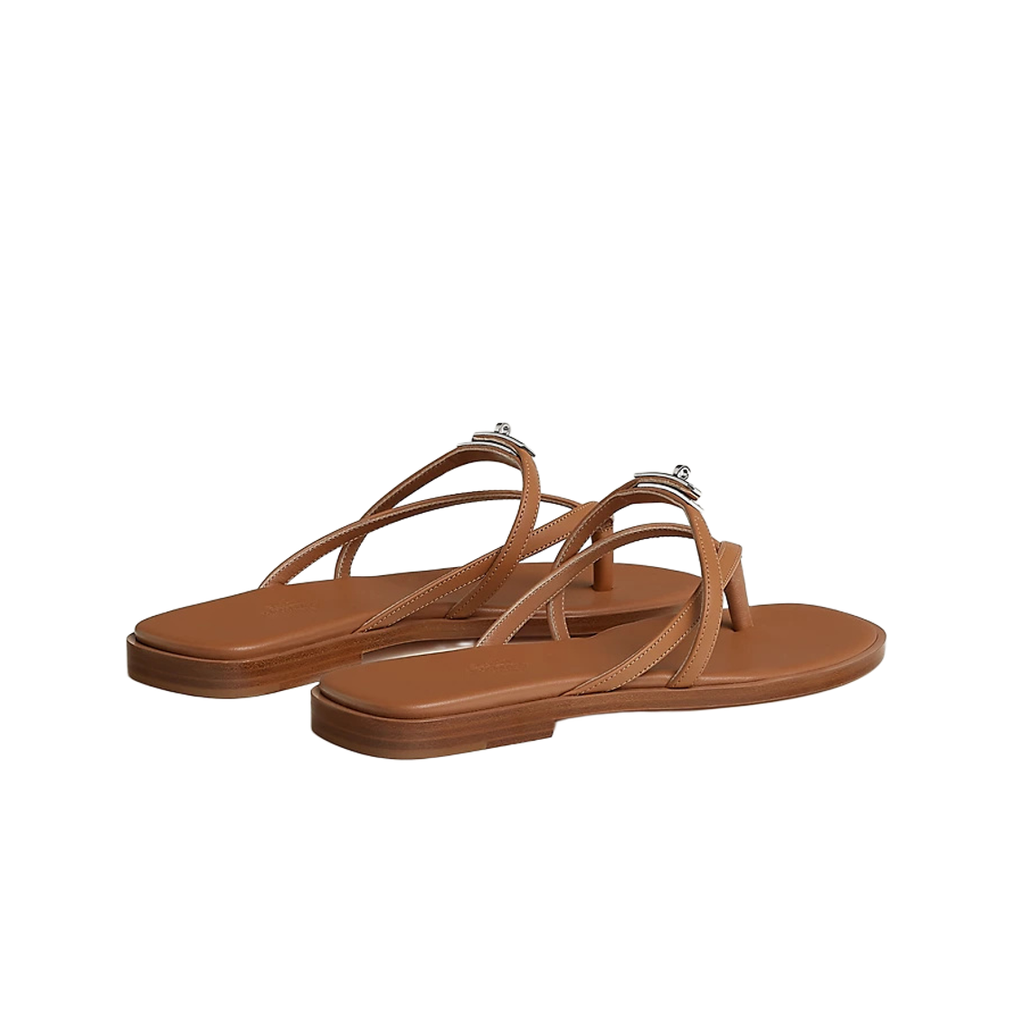 (W) 에르메스 미스 샌들 카프스킨 & 팔라듐 하드웨어 나뛰렐((W) Hermes Miss Sandal Calfskin & Palladium Naturel) - 2