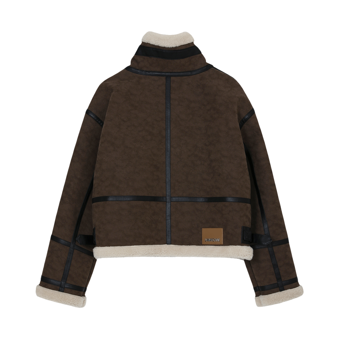 랜 아카이브 0032 더블 버클 하이넥 무스탕 (BR)(LAN ARCHIVE 0032 Double Buckle High Neck Mustang (BR)) - 2