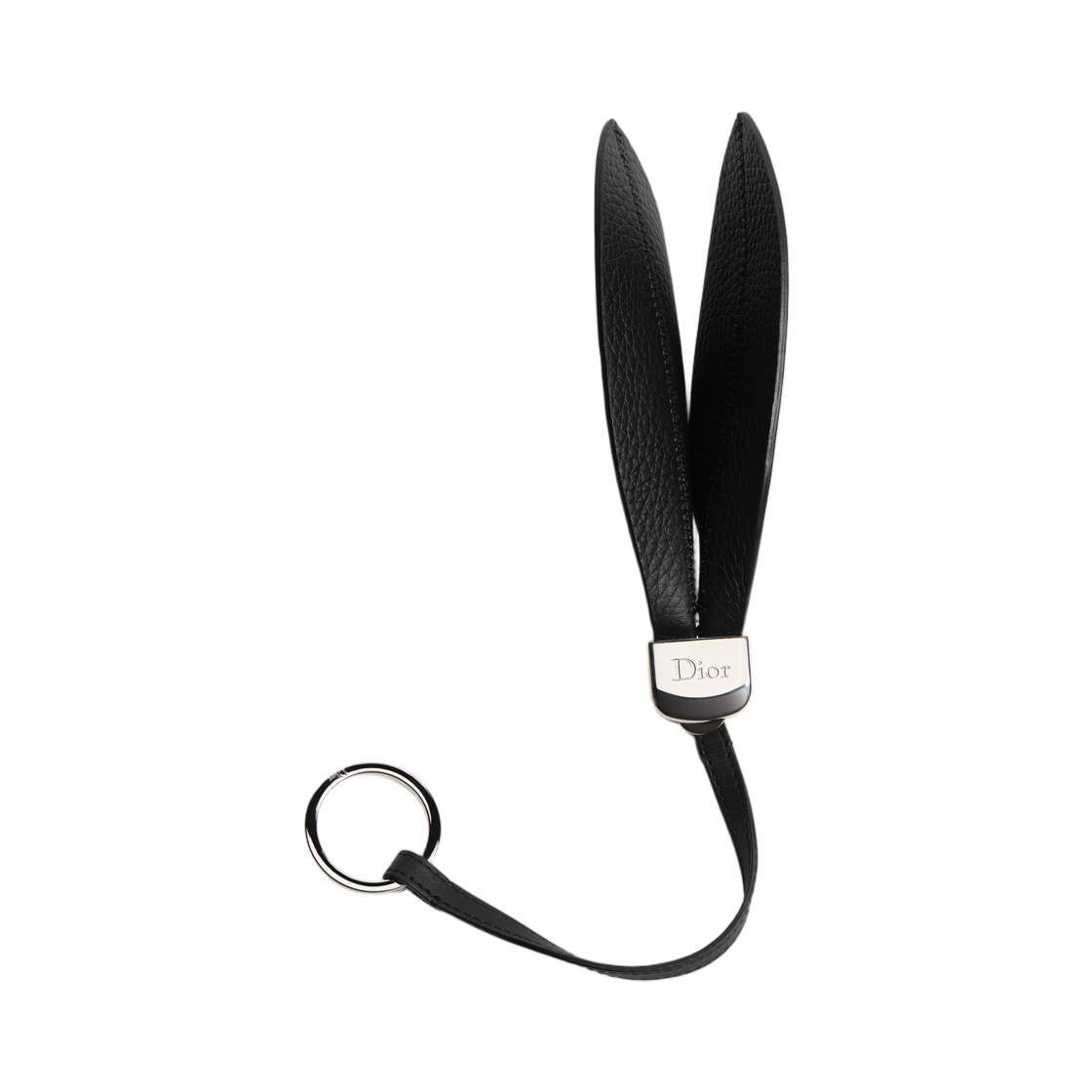 2ESKH655ULA-H00N Dior Horse Ear Bag Charm Grained Taurillon Leather and Finish Brass Black
