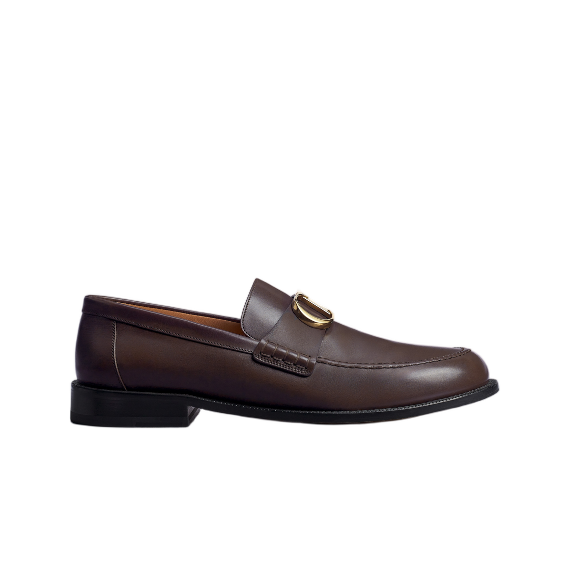 3LO186ACB-H750 Dior Archie Loafer Smooth Calfskin Deep Brown