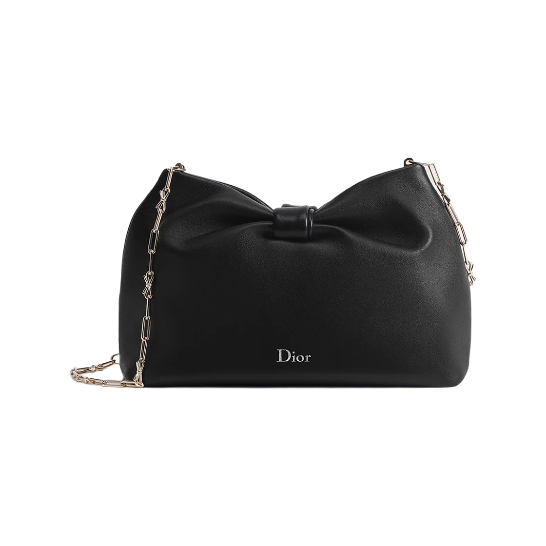 M0715OUQO-M900 Dior Small Dior Bow Bag Lambskin Black