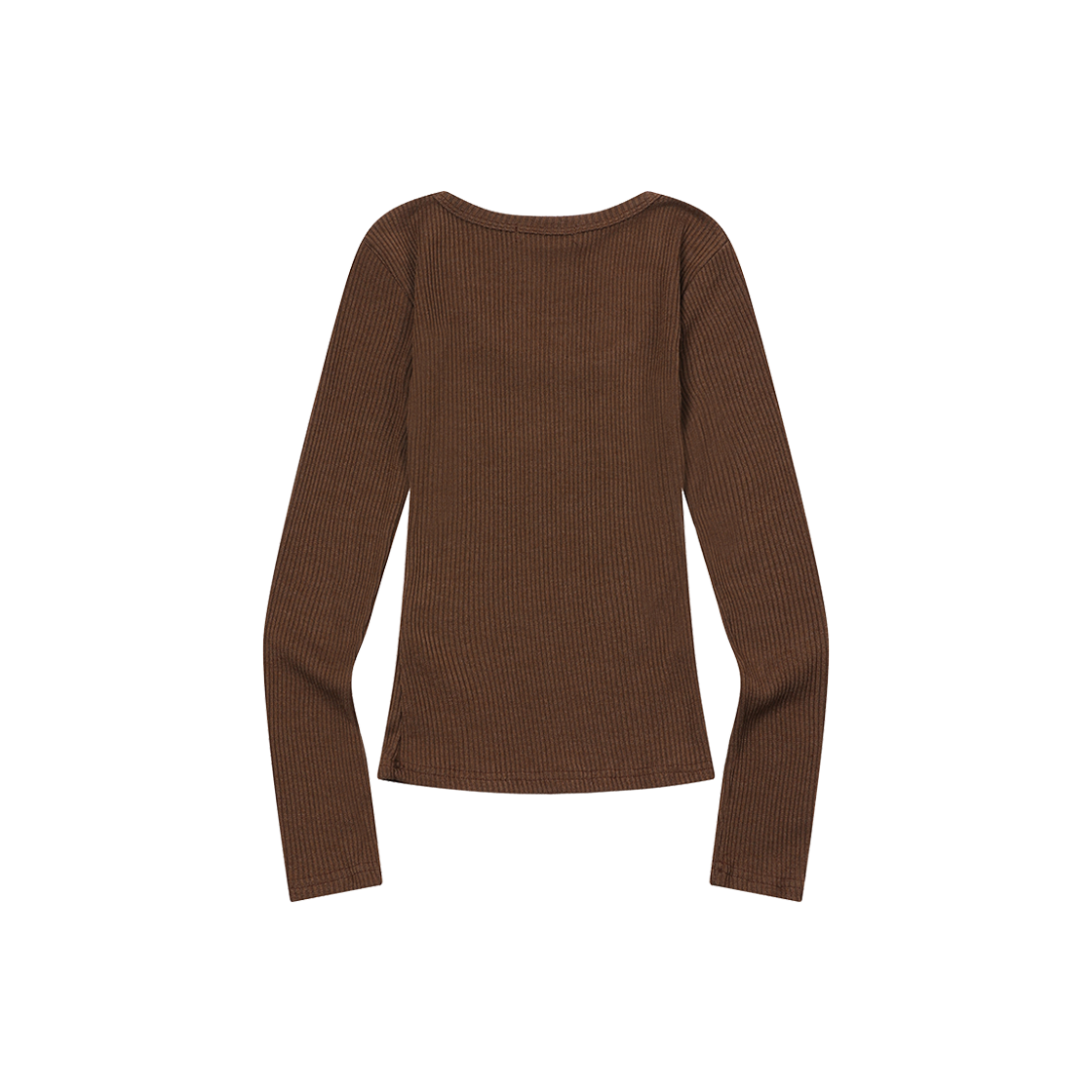 무센트 에라 유넥 골지 긴팔 티 (6컬러) 브라운(MUCENT Era U-Neck Long Sleeve T (6Color) Brown) - 2