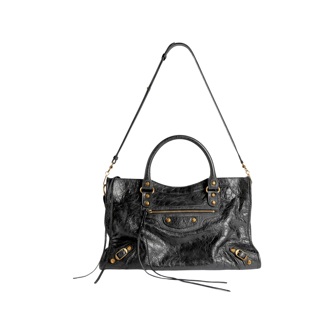 발렌시아가 르 시티 미디움 백 블랙 빈티지 골드(Balenciaga Le City Medium Bag Black Vintage Gold) - 2