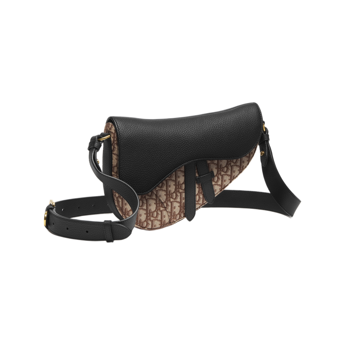 디올 새들백 그레인드 토뤼옹 레더 앤 디올 오블리크 자카드 블랙(Dior Saddle Bag Grained Taurillon Leather and Dior Oblique Jacquard Black)