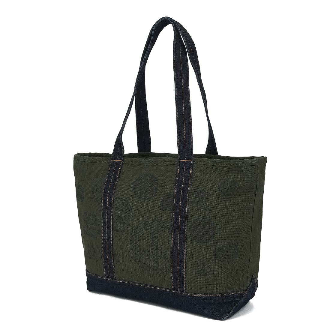 디스이즈네버댓 x 그레이트풀 데드 아이코노그래피 토트백 카키(Thisisneverthat x Grateful Dead Iconography Tote Bag Khaki) - 2