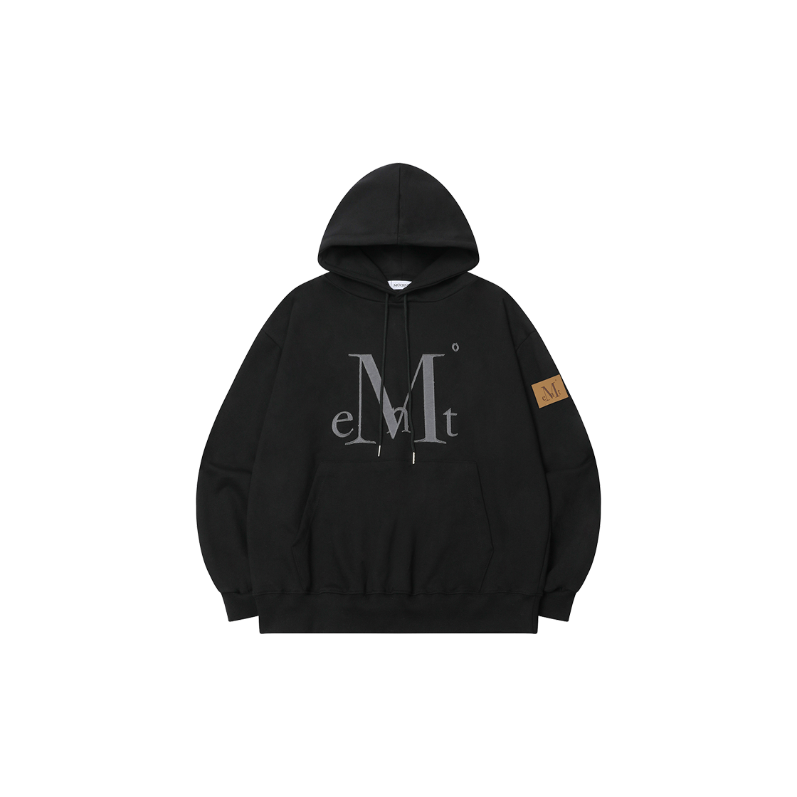 P0000BGI MUCENT Wadi Applique Logo Hood T Black