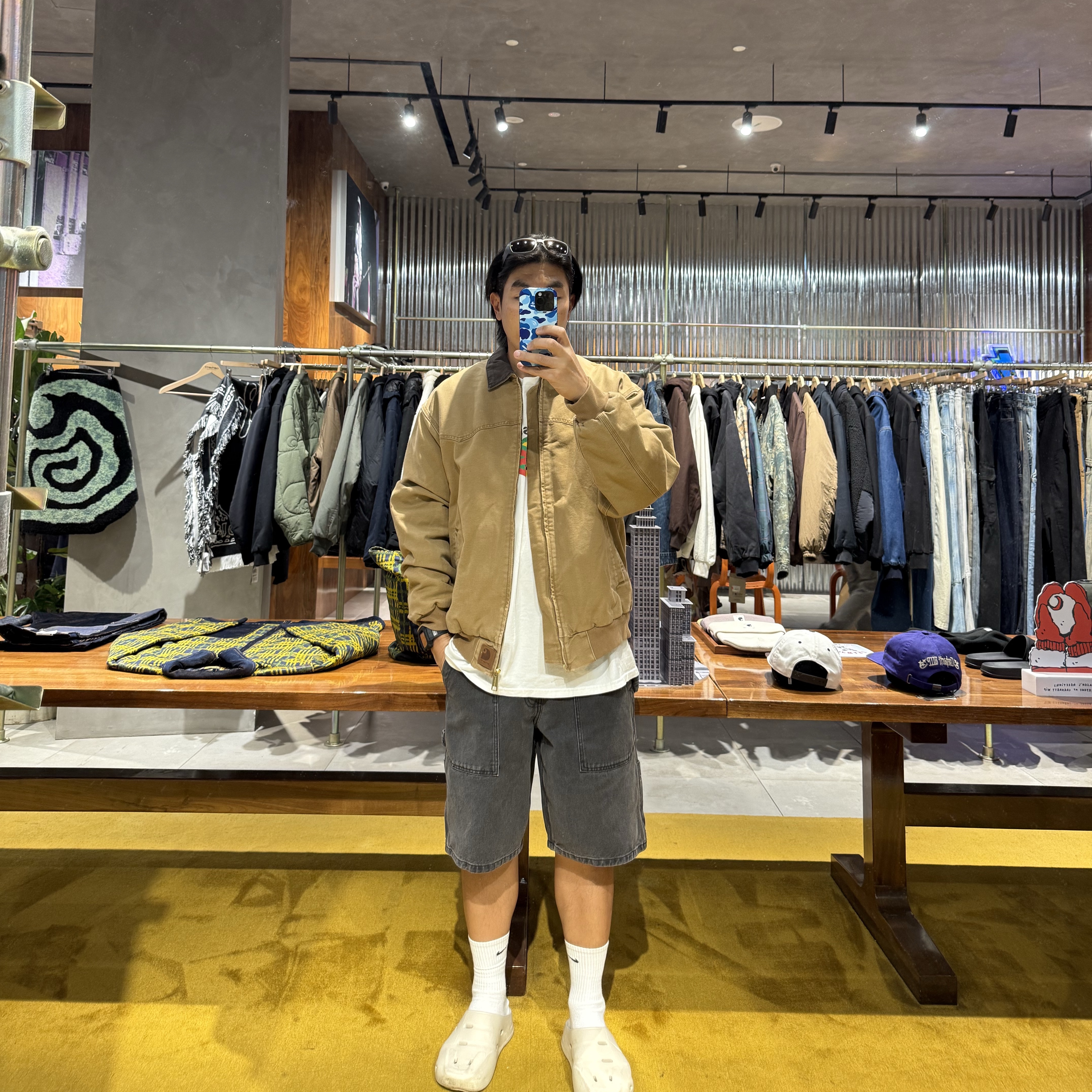 Carhartt WIP OG Santa Fe Jacket Hamilton Brown Tobacco Grind Washed 착용 스타일