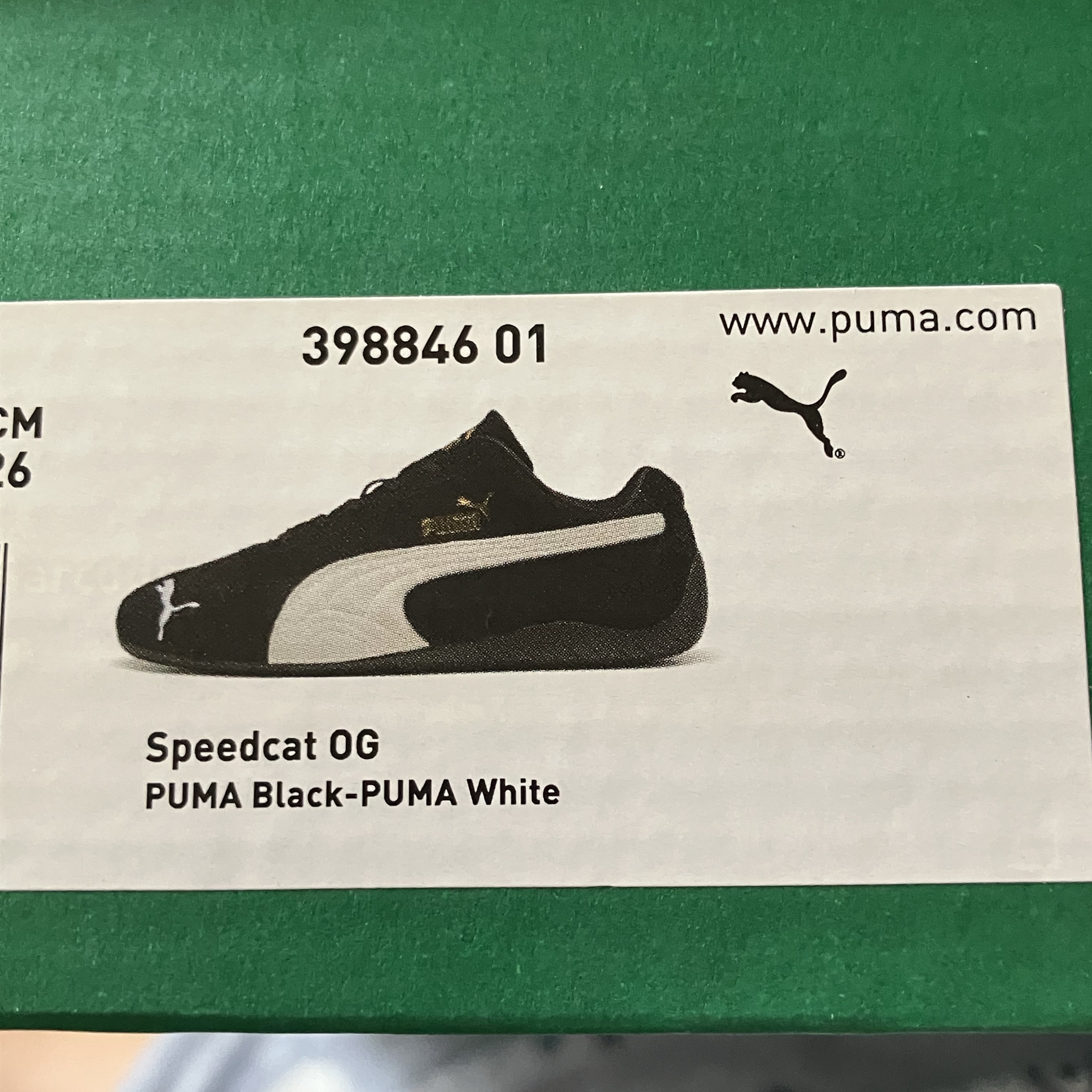 Puma Speedcat OG Black White 착용 스타일 - 1
