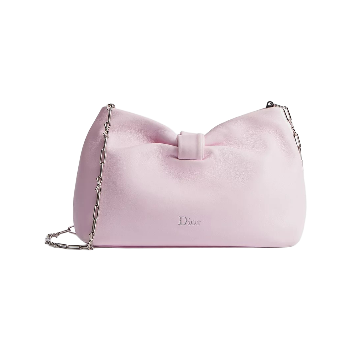 M0715PUQO-M20N Dior Small Dior Bow Bag Lambskin Rose Songe
