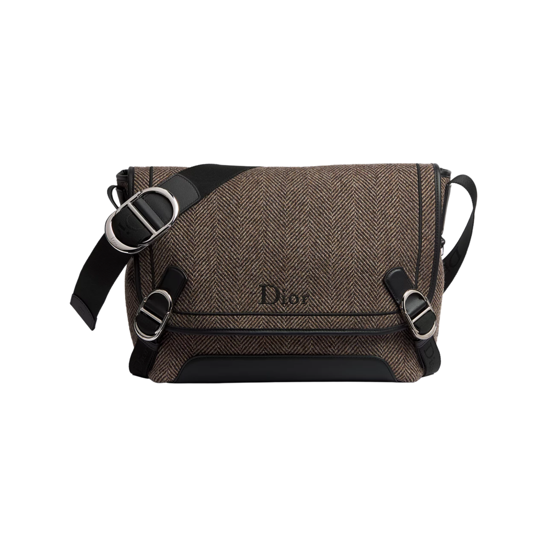 1DBME214WCH-H107 Dior Jett Medium Flap Strap Bag Deep Brown
