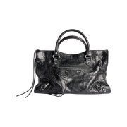 Balenciaga Le City Medium Bag Black Silver