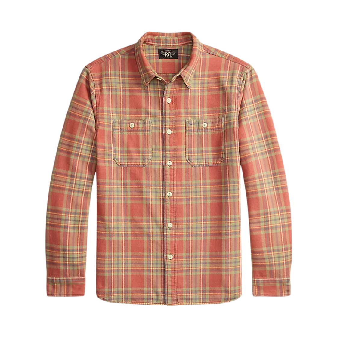 더블알엘 플래드 트윌 워크셔츠 레드 블루(Double RL Plaid Twill Workshirt Red Blue)