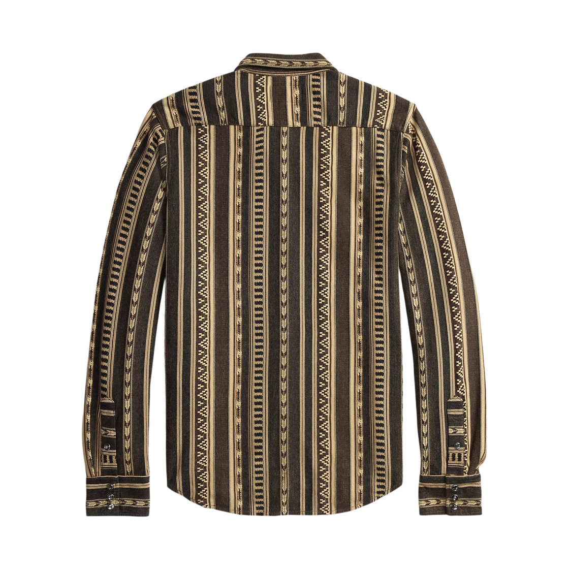 더블알엘 슬림 핏 자카드 니트 웨스턴 셔츠 브라운 멀티(Double RL Slim Fit Jacquard Knit Western Shirt Brown Multi) - 2