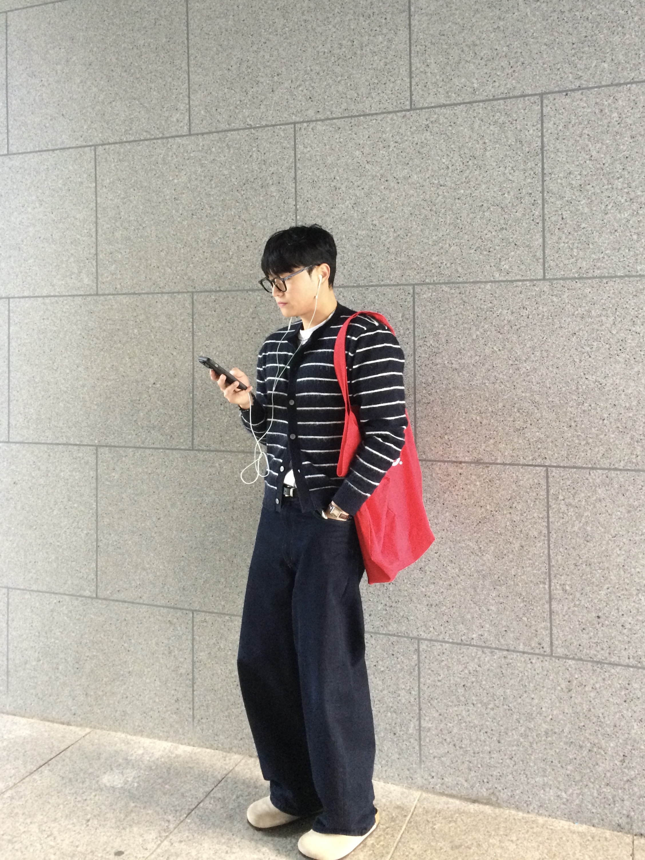 Depc Logo Eco Bag Red, Birkenstock Boston Soft Footbed Taupe - Regular 착용 스타일 - 1