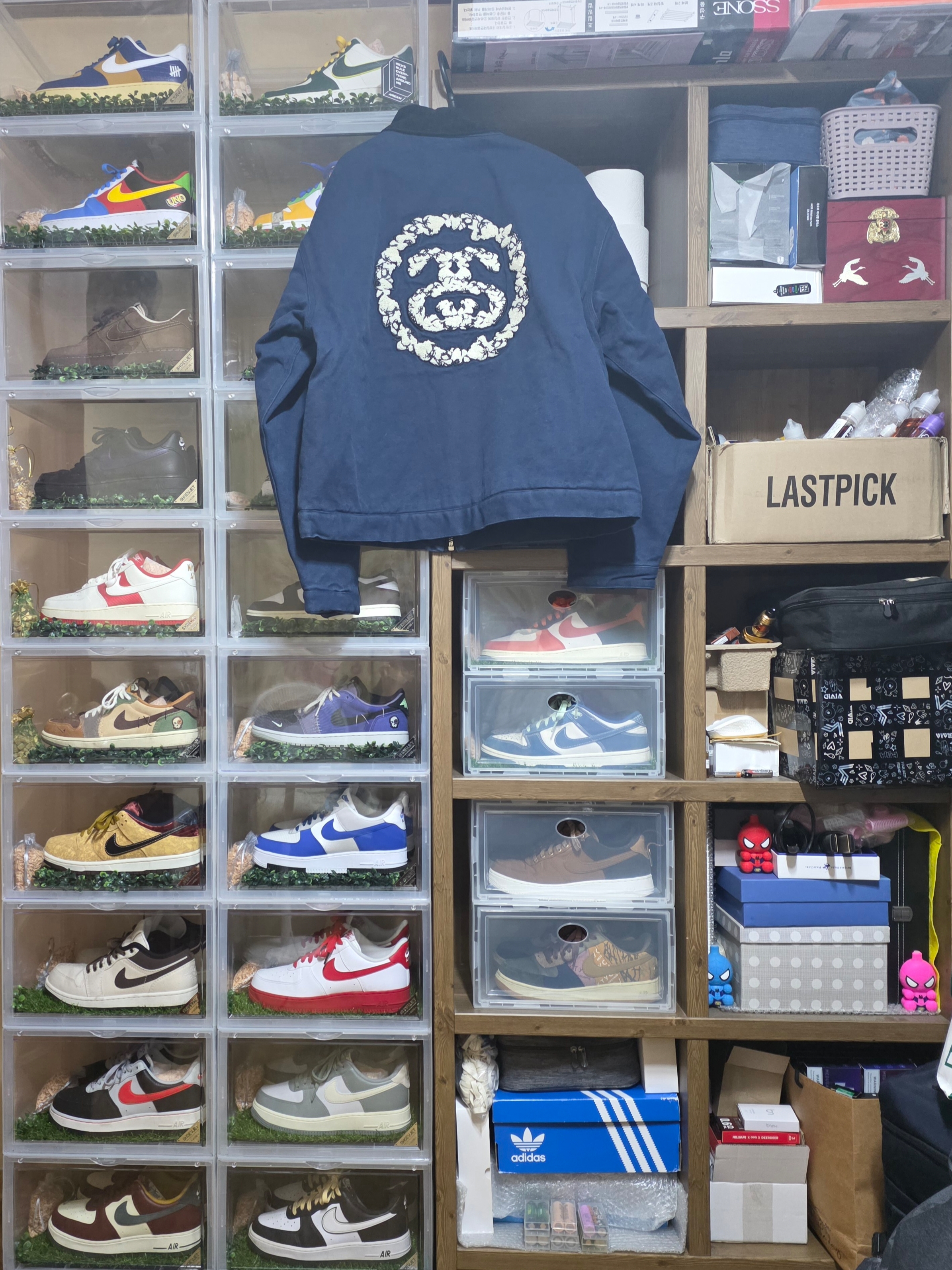 Stussy x Denim Tears Canvas Jacket Blue 착용 스타일