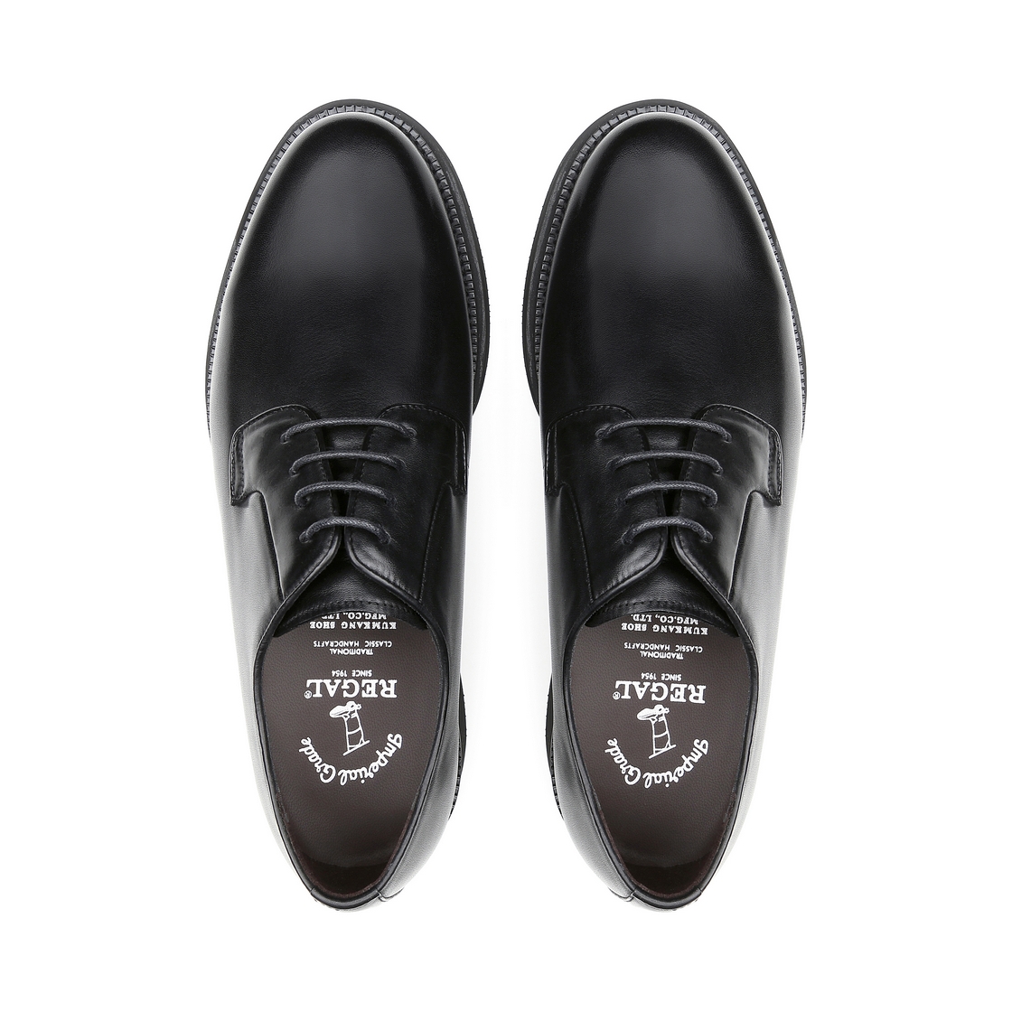 리갈 남성 소프트레더 오버솔 플레인토 더비 블랙(REGAL Men’s Soft Leather Oversole Plain-Toe Derby Black) - 4