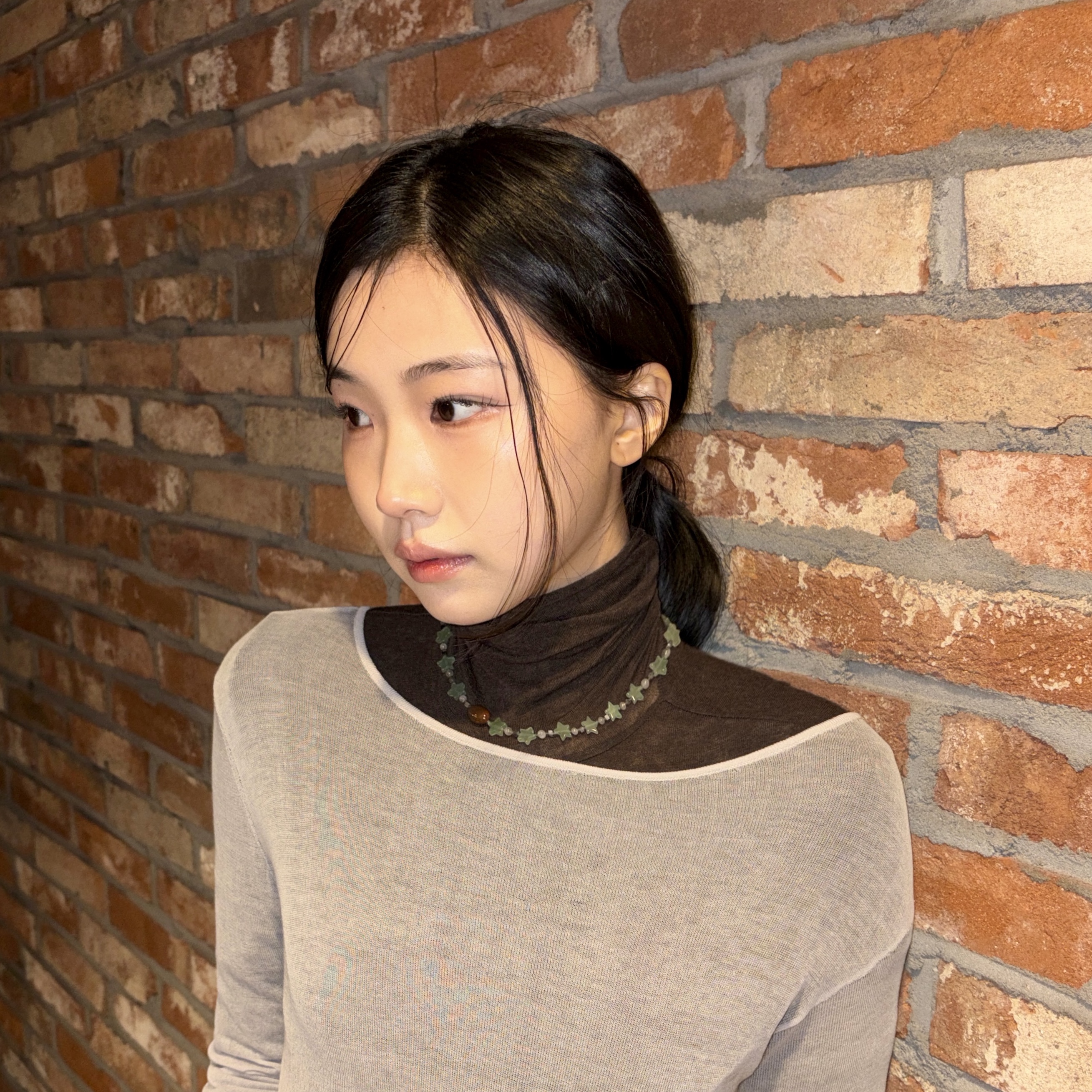 Riomeu Mint Stellance Necklace 착용 스타일 - 1
