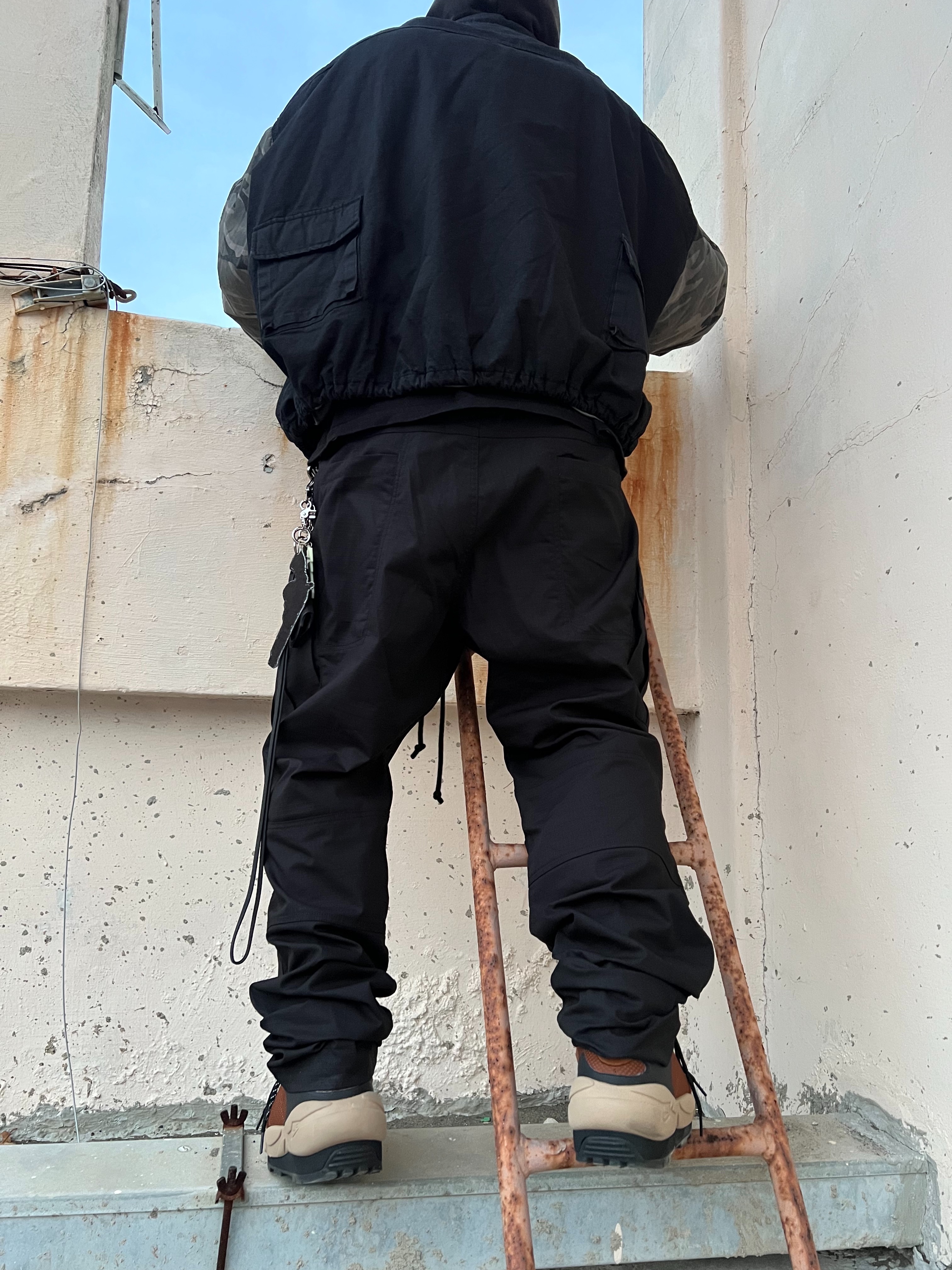 Nike x Sacai Magmascape SP Pecan, Undermycar Morph Oversized Crop Field Jacket Rock Ridge - 23SS 착용 스타일 - 7