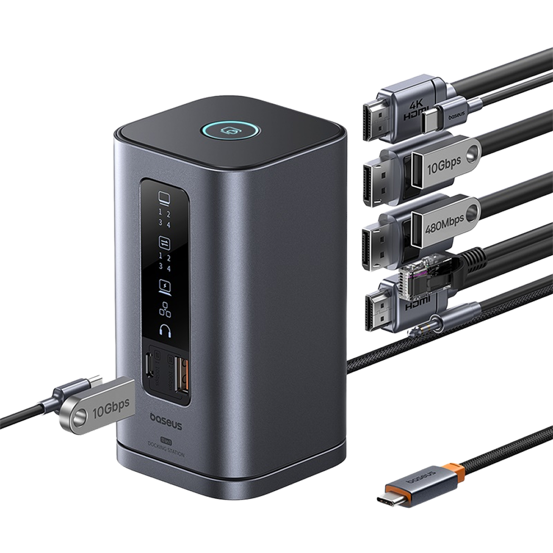 베이스어스 도킹스테이션 USB 허브 노트북 멀티 포트 C타입 11포트 스페이스메이트_WIN(BASEUS Spacemate 11-in-1)