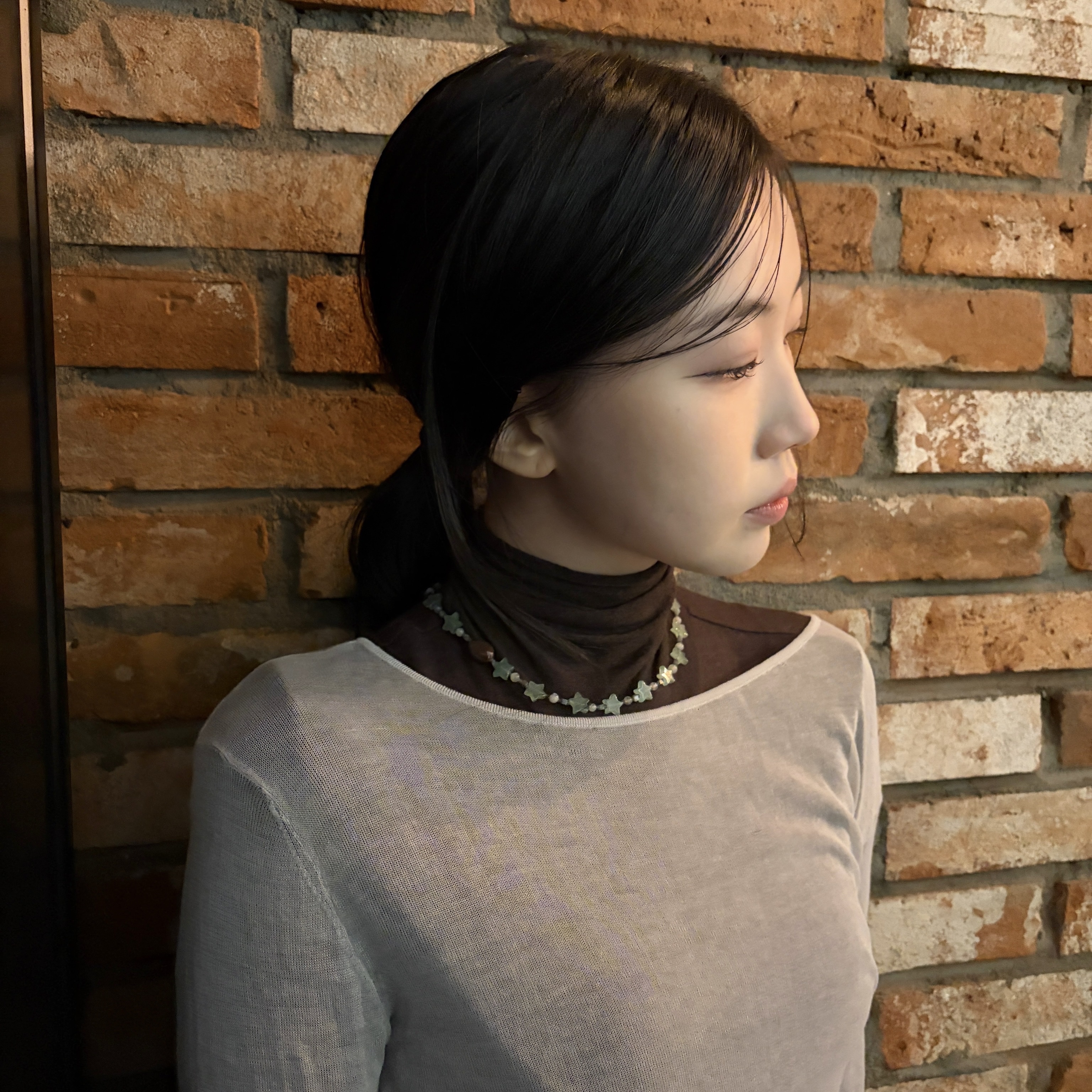 Riomeu Mint Stellance Necklace 착용 스타일 - 2