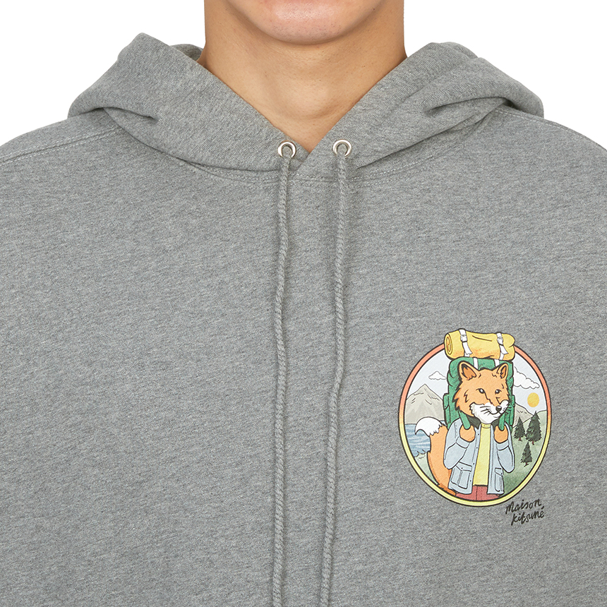 [20% 쿠폰] 메종 키츠네 램블링 폭스 오버사이즈 후드 미디움 그레이 멜란지([20% 쿠폰] Maison Kitsune Rambling Fox Oversize Hoodie Medium Grey Melange) - 6