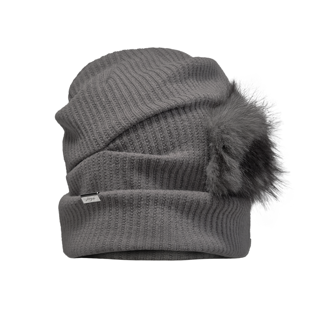 26ACC103 JUNGDO Fluffy Form Beanie . Ash Brown