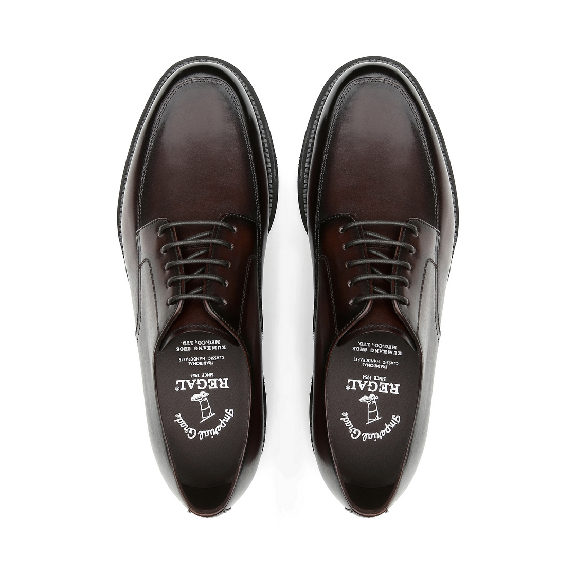 리갈 남성 소프트레더 오버솔 U팁 더비 브라운(REGAL Men’s Soft Leather Oversole U-Tip Derby Brown) - 4