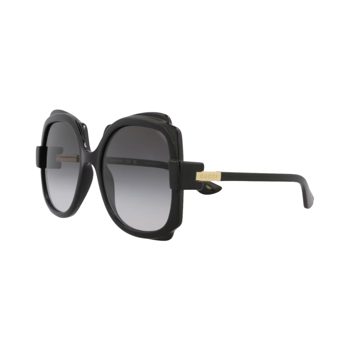 (W) 구찌 라운드 프레임 인젝션 선글라스 블랙 그레이((W) Gucci Round Frame Injection Sunglasses Black Grey) - 2