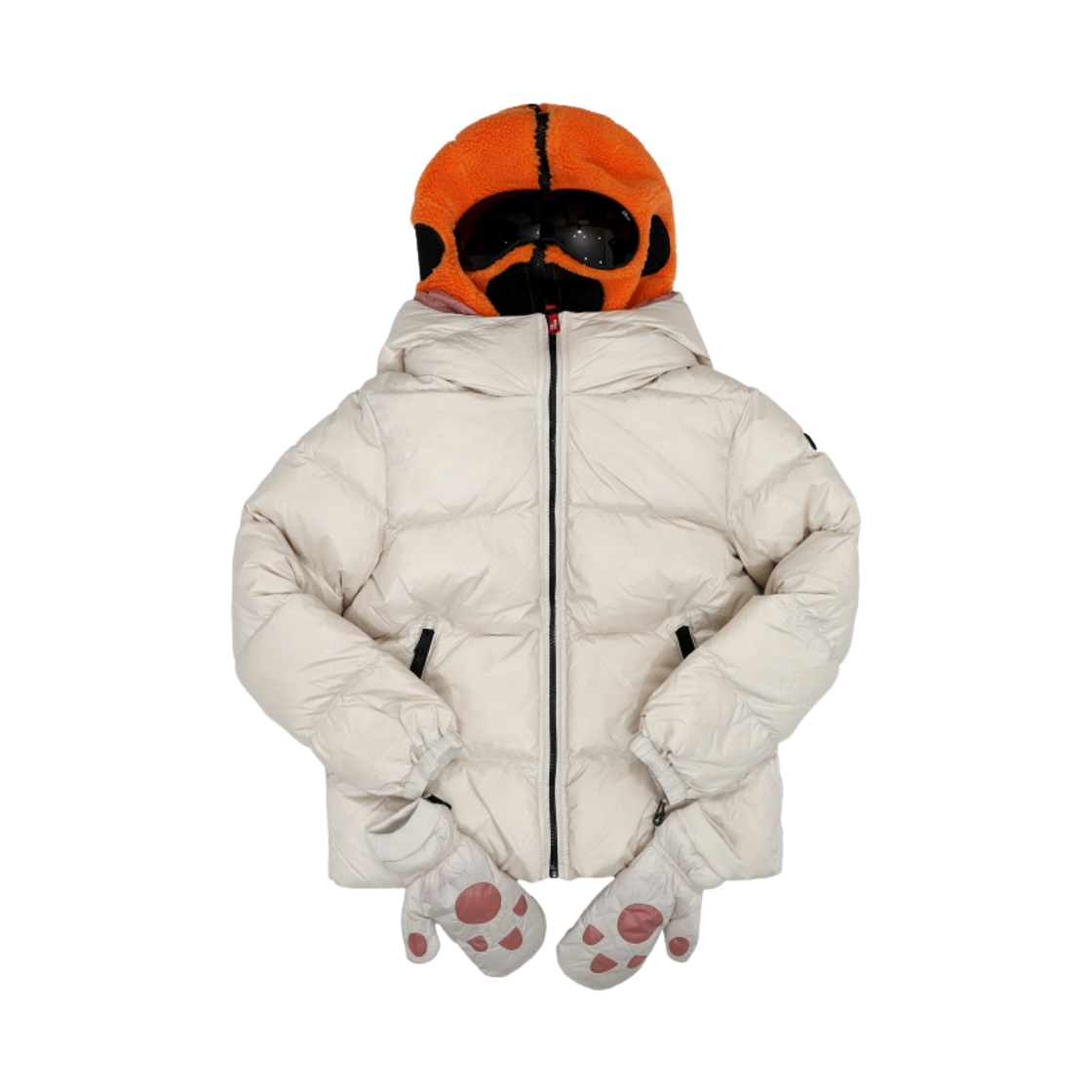 (키즈) AI 라이더스 베어 후드 숏 자켓 문 그레이((Kids) AI Riders Short Jacket with Bear Hood Moon Grey)