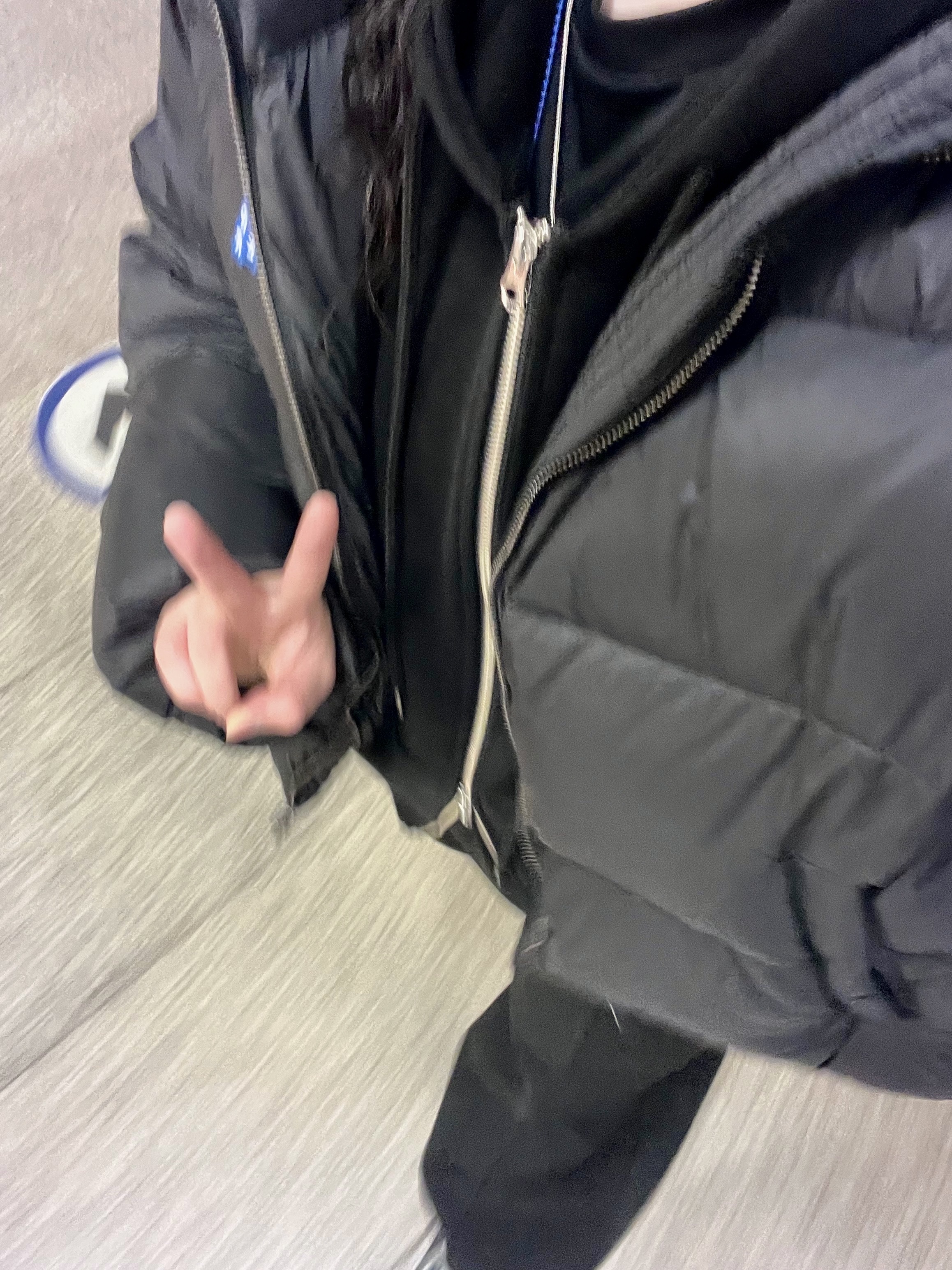 Ader Error Sig; TRS/BL Tag Hoodie Zip-Up 02 Black, Chrome Hearts Silichrome CH Cross Pendant Blue 2023 착용 스타일 - 2