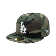 New Era MLB LA Dodgers Basic Fitted Cap Woodland Camo