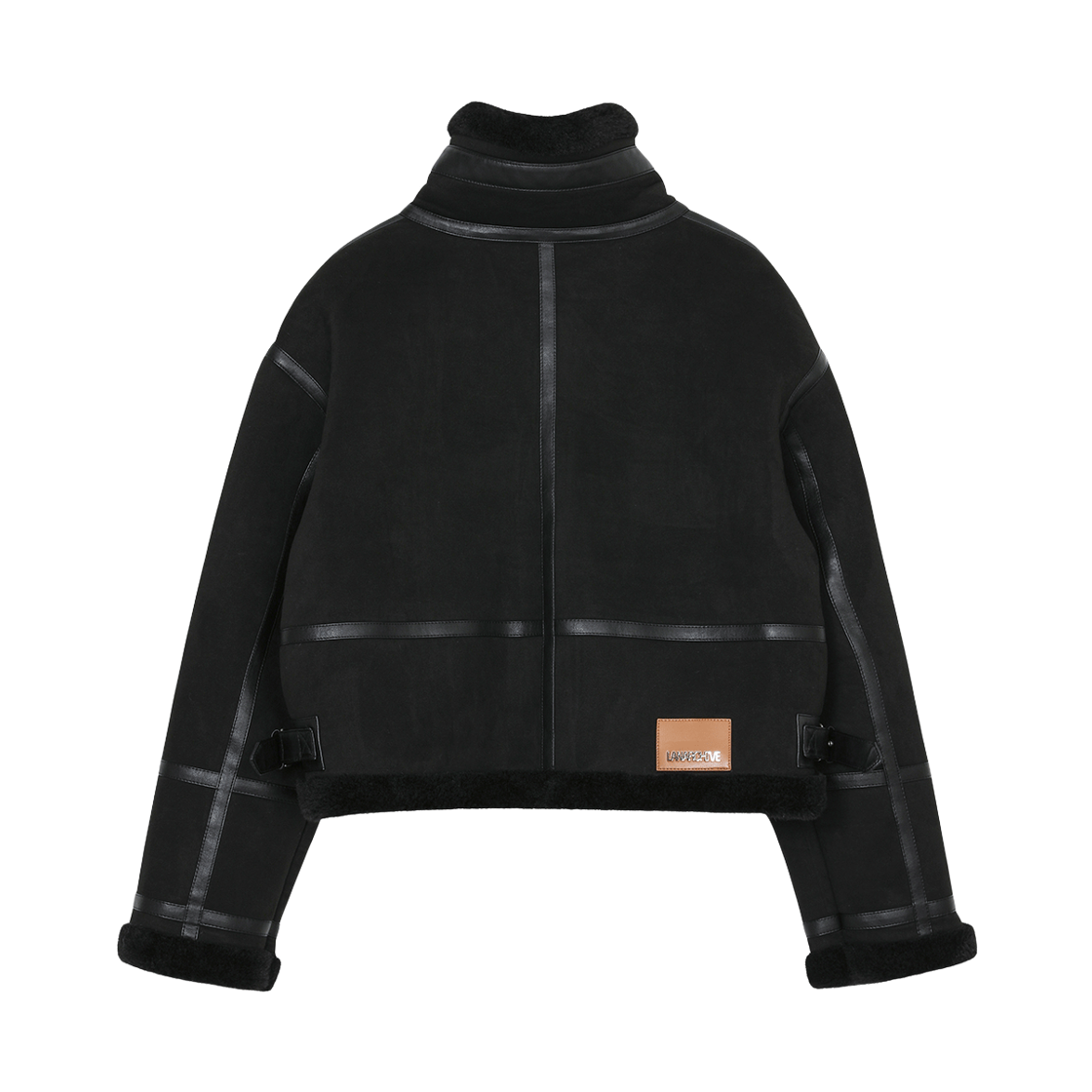 랜 아카이브 0032 더블 버클 하이넥 무스탕 (BK)(LAN ARCHIVE 0032 Double Buckle High Neck Mustang (BK)) - 2