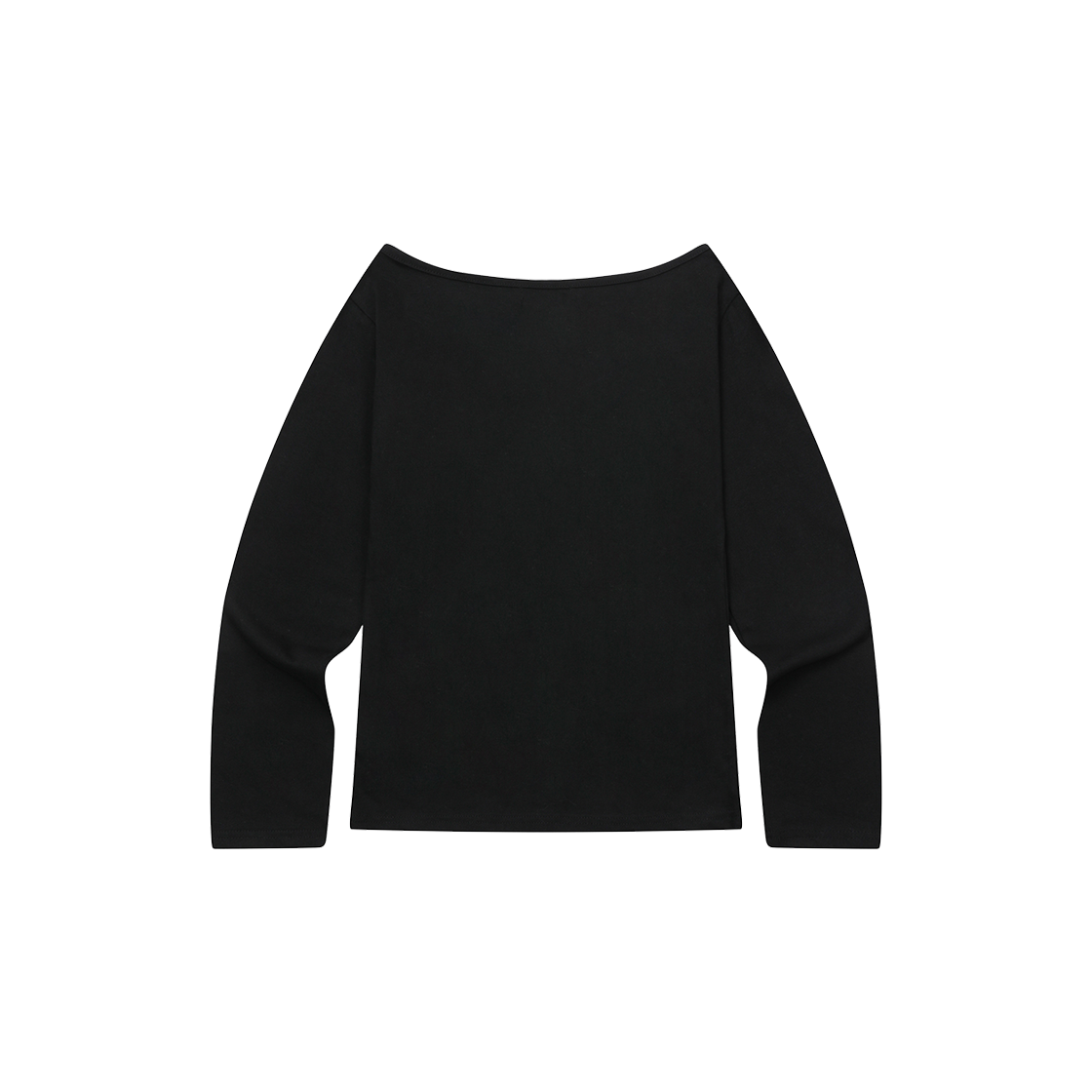 무센트 러브릿츠 미니 하트 로고 원 숄더 긴팔 티 (2컬러) 블랙(MUCENT Lovrits Mini Heart Logo One Shoulder T (2Color) Black) - 2