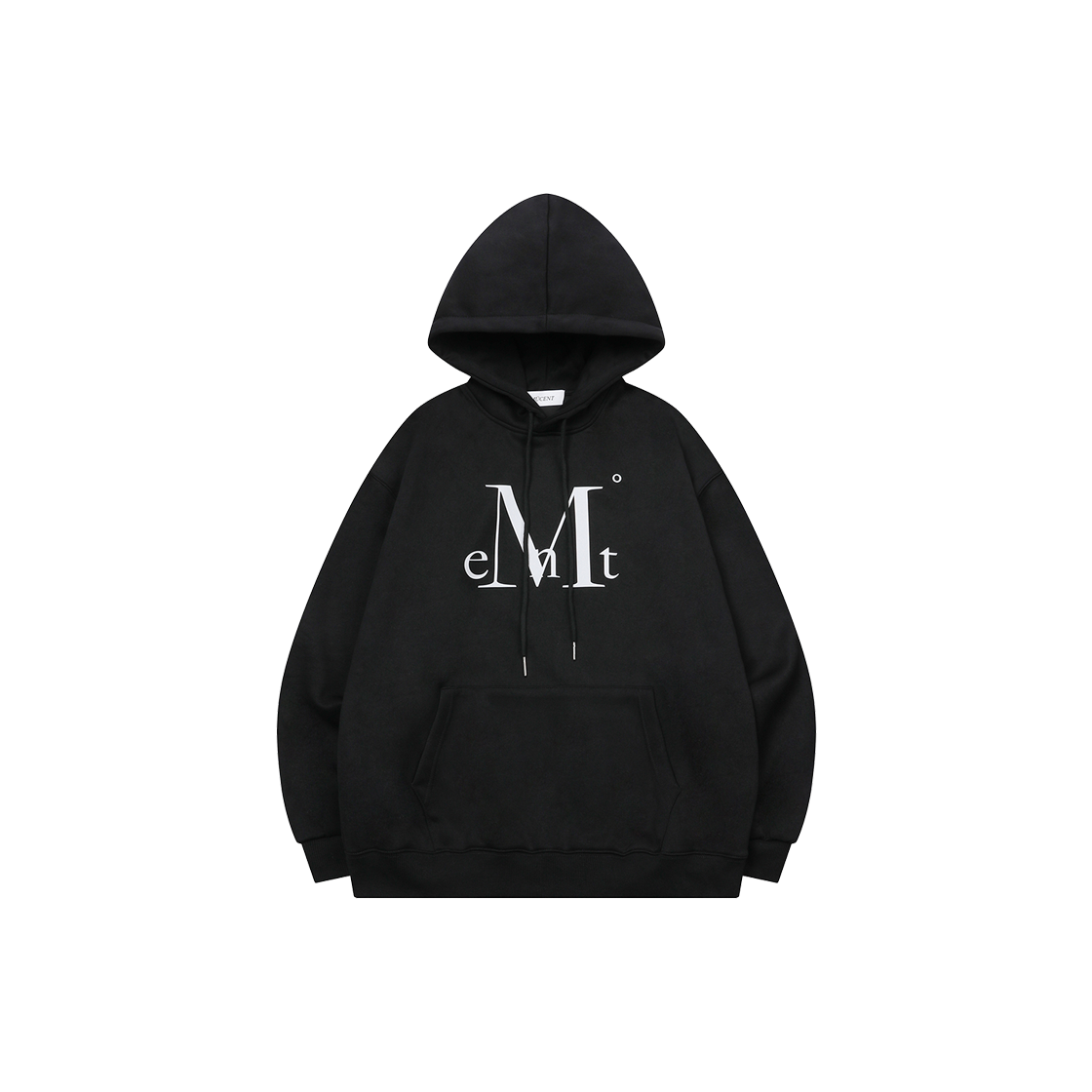 P0000BGQ MUCENT Big Logo Hood T Unisex (2Color) Black
