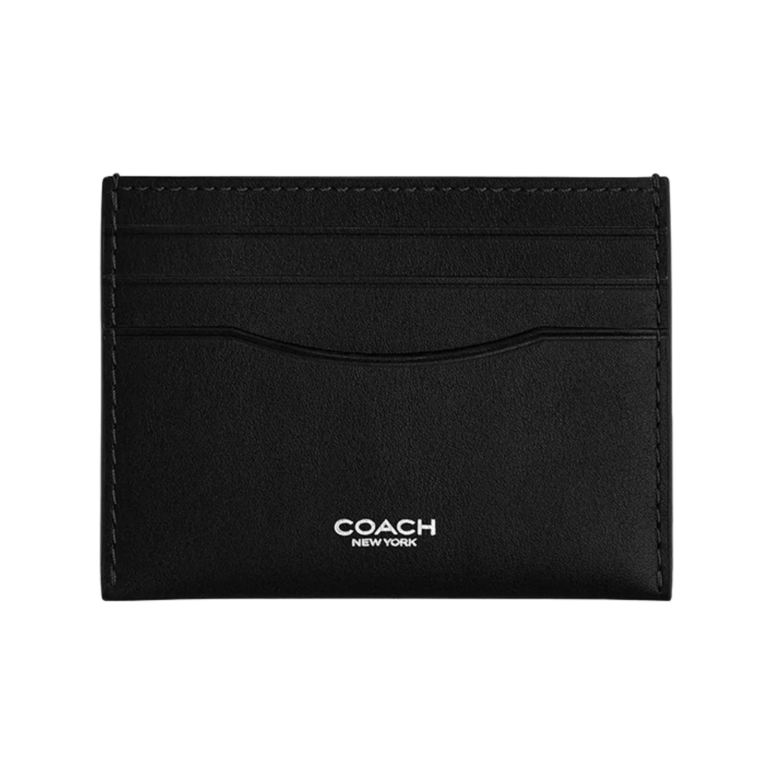 CZ000-BLK Coach Logo Leather Card Wallet Black