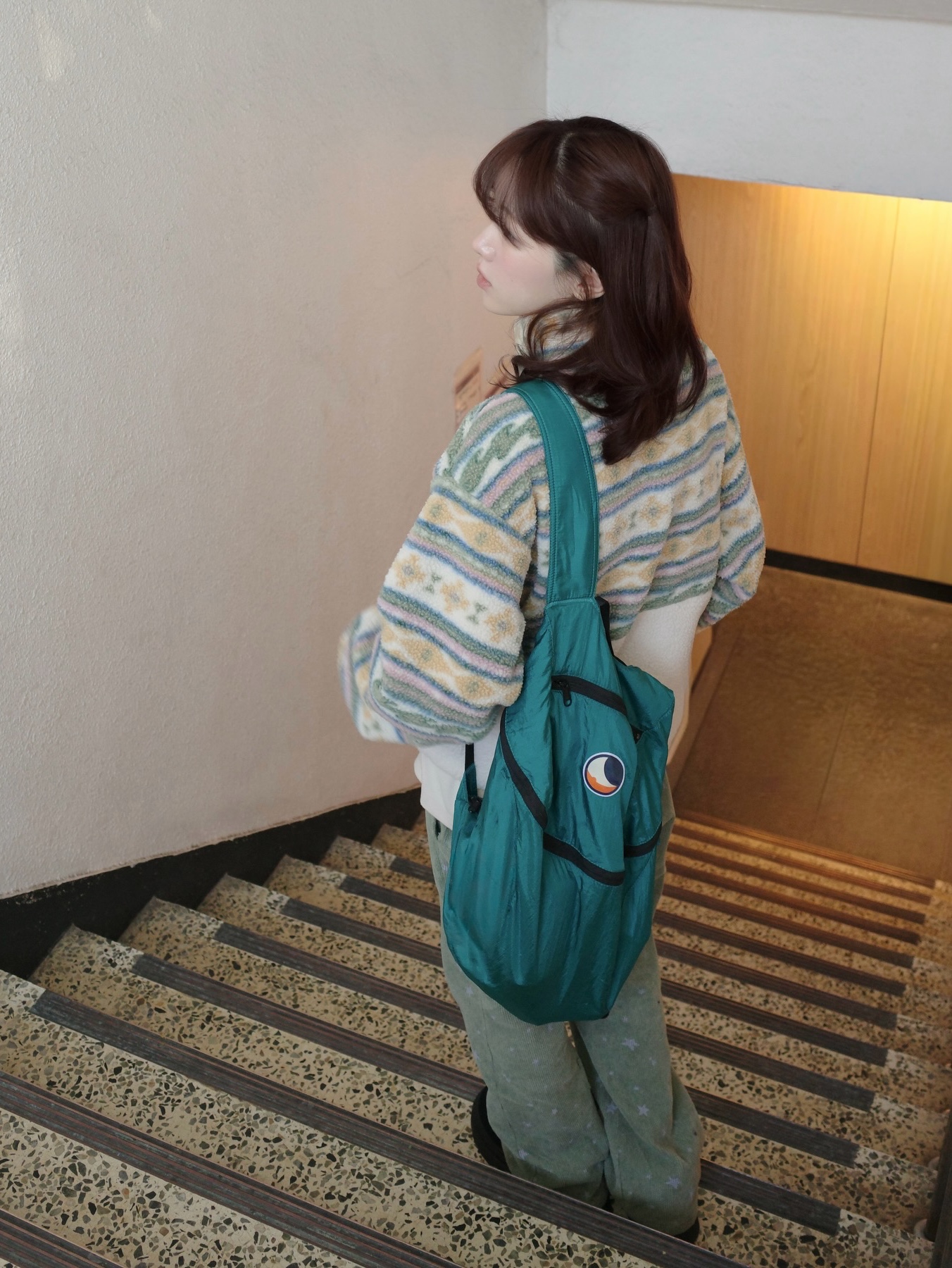 Ticket to the Moon Backpack Plus Emerald Green (25L) 착용 스타일