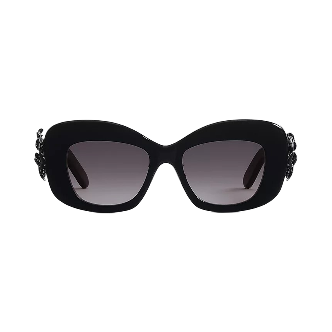 (W) 디올 클로버 S3F 스퀘어 선글라스 샤이니 블랙((W) Dior Clover S3F Square Sunglasses Shiny Black) - 1