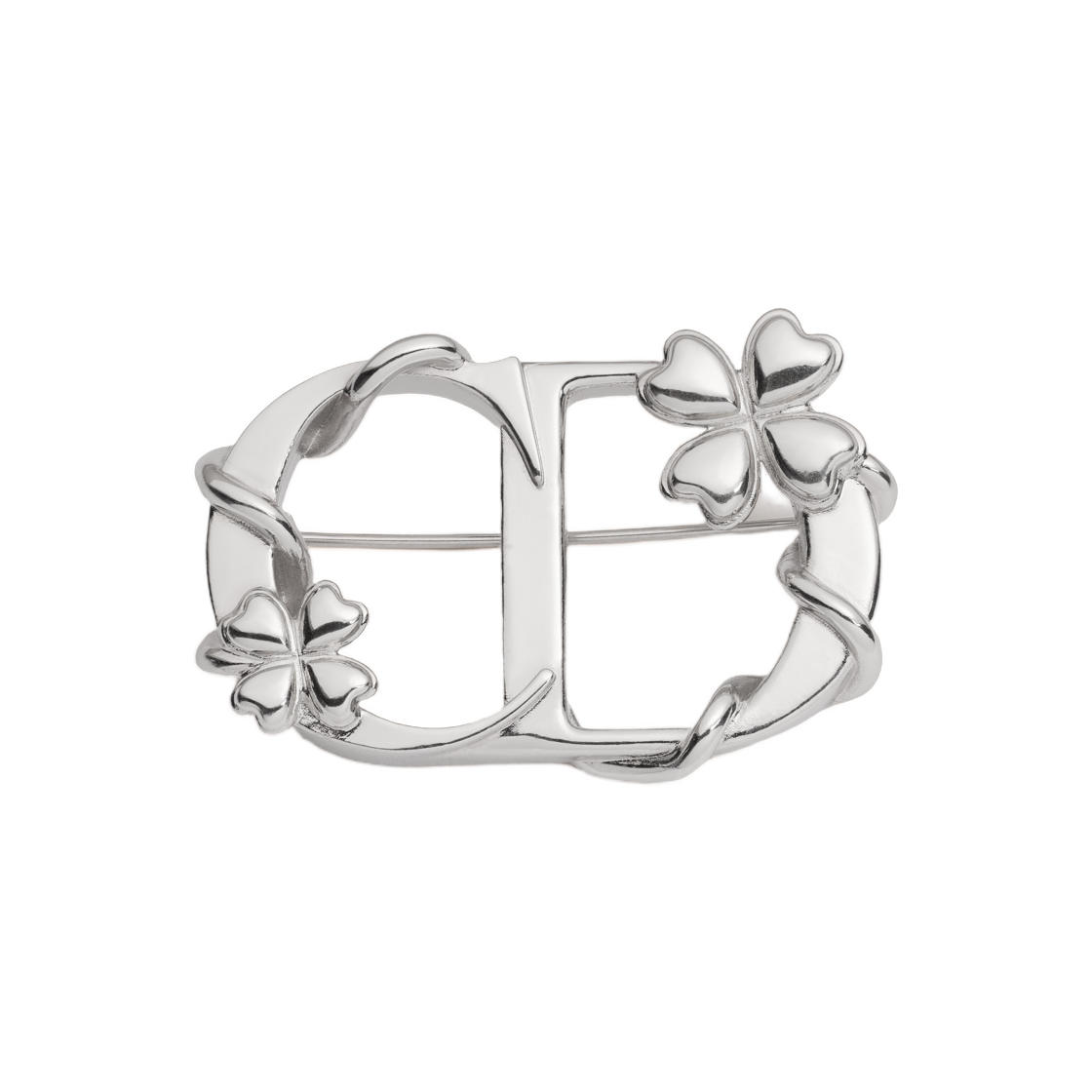 V1827HOMMT-D000 Dior Trefle Brooch Finish Brass Silver