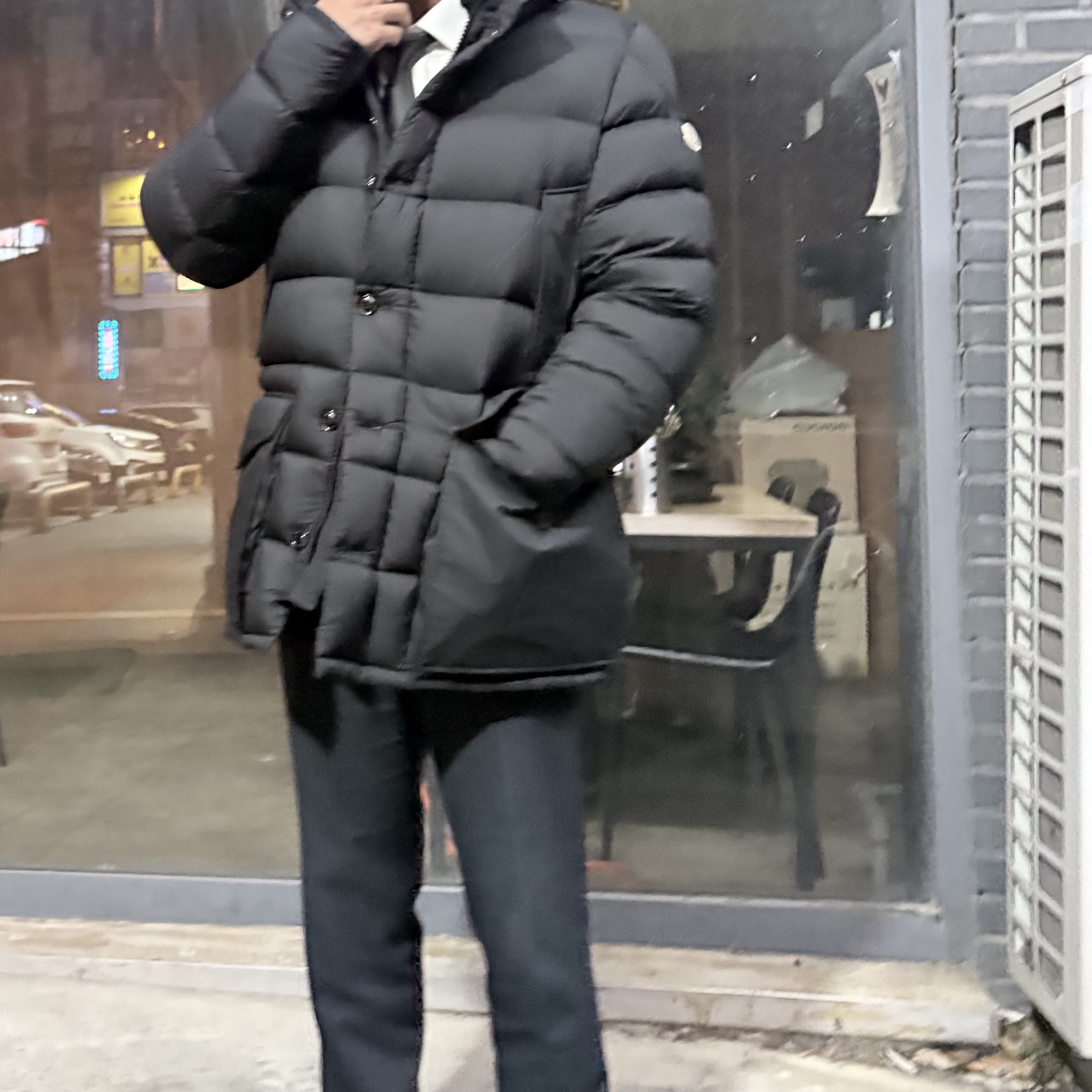 Moncler Clunye Hooded Mid Length Down Jacket Black - 25FW 착용 스타일