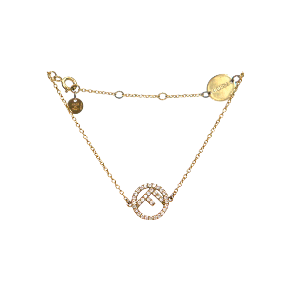 ITWUG7UHI7UV Fendi Cubic F Is Fendi Gold Bracelet A-B44991