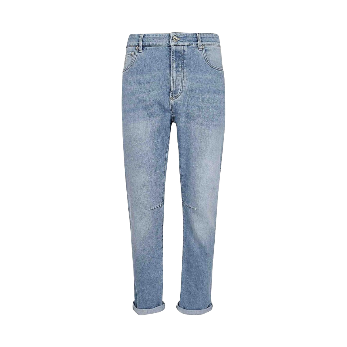 M283PX1290-C1470 Brunello Cucinelli Back Logo Denim Pants Denim