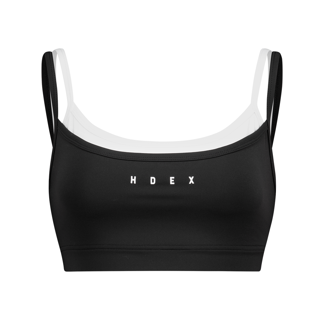 H253WCSBT020BK HDEX Light Support Layered Bra Top Black