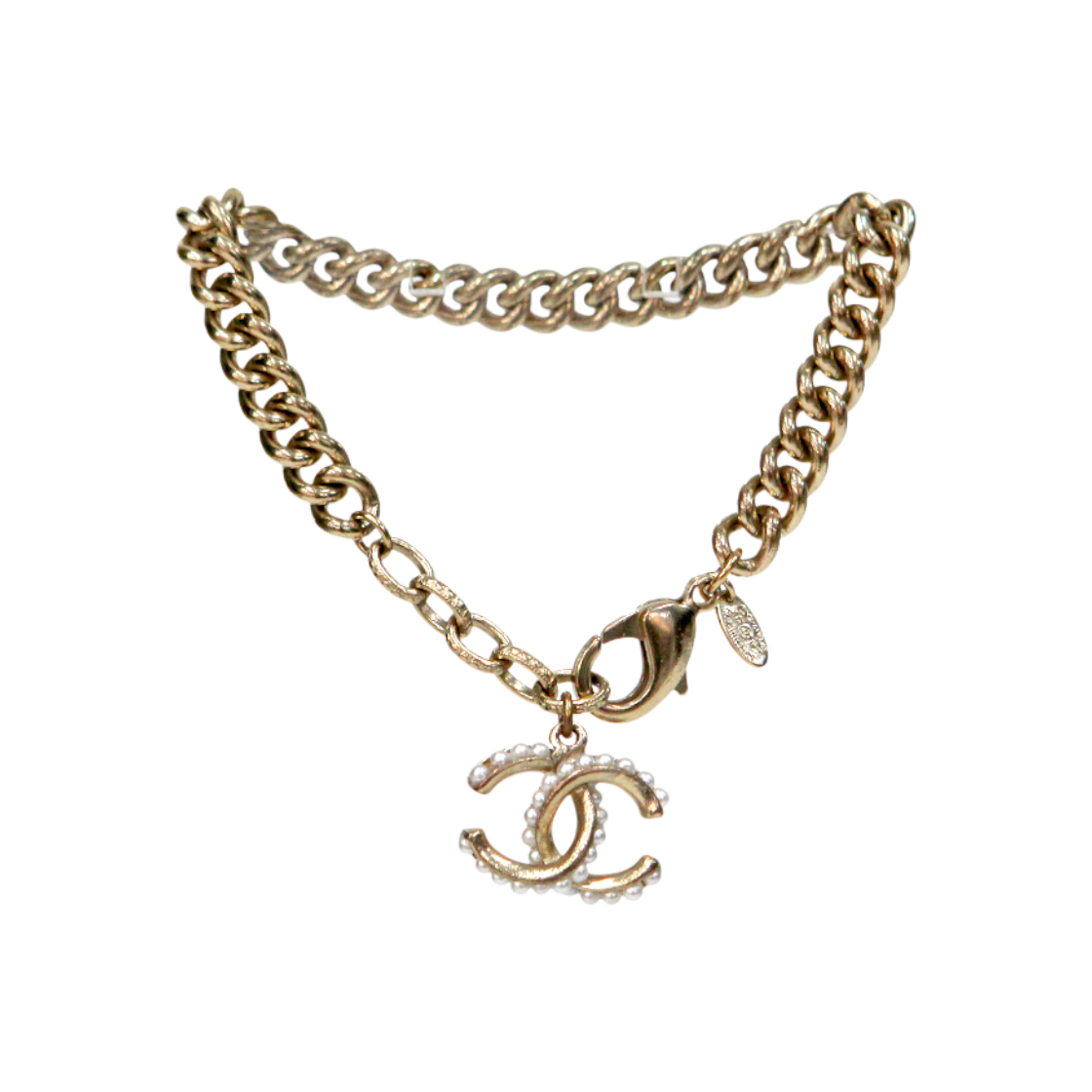 ITUVG335H8TW Chanel Pearl CC Gold Bracelet