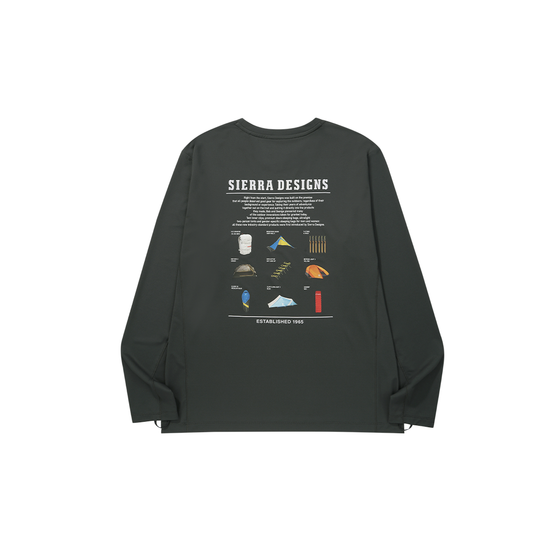 시에라디자인 칠라이트 아스킨 기어 아카이브 롱 슬리브 차콜(SIERRA DESIGNS CHILL LITE Askine Gear Archive Long Sleeve CHARCOAL) - 2