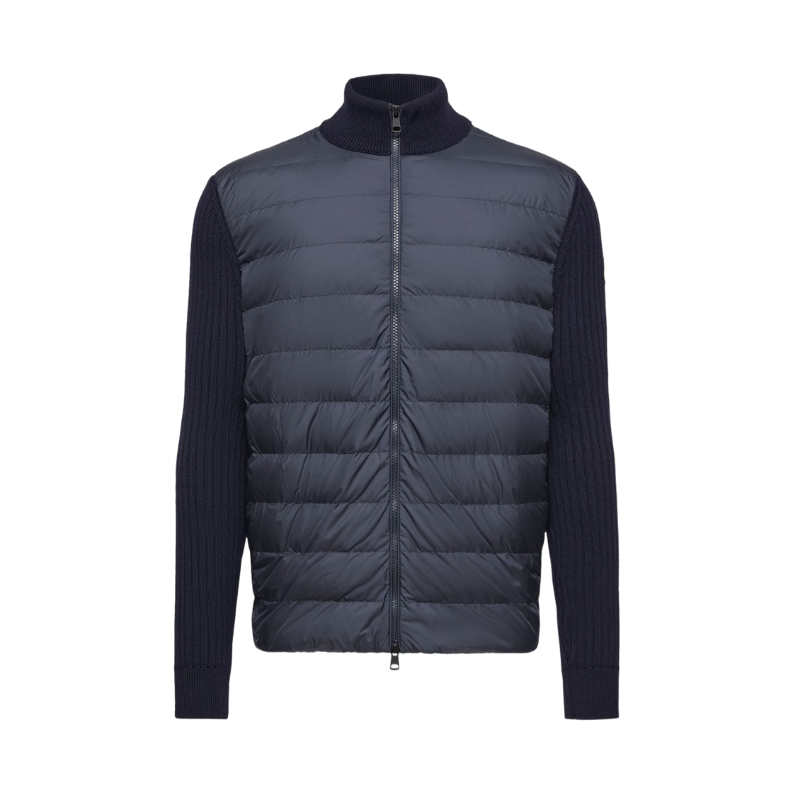 몽클레르 패딩 울 집업 가디건 네이비 블루 - 26SS(Moncler Padded Wool Zip-Up Cardigan Navy Blue - 26SS) - 1