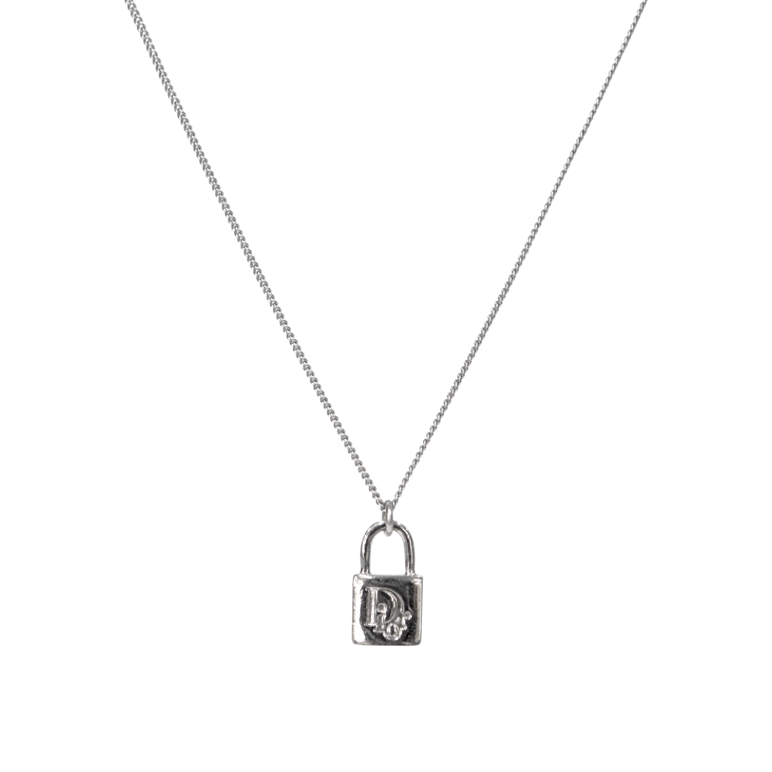 IT3ICBPIRB49 Dior Oblique Lock Silver Necklace A-B45322