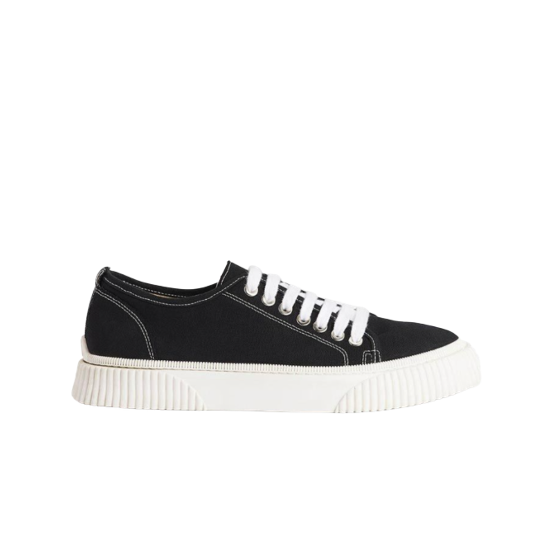 아미 솔 로우탑 캔버스 스니커즈 블랙(AMI Sole Low Top Canvas Sneaker Black)