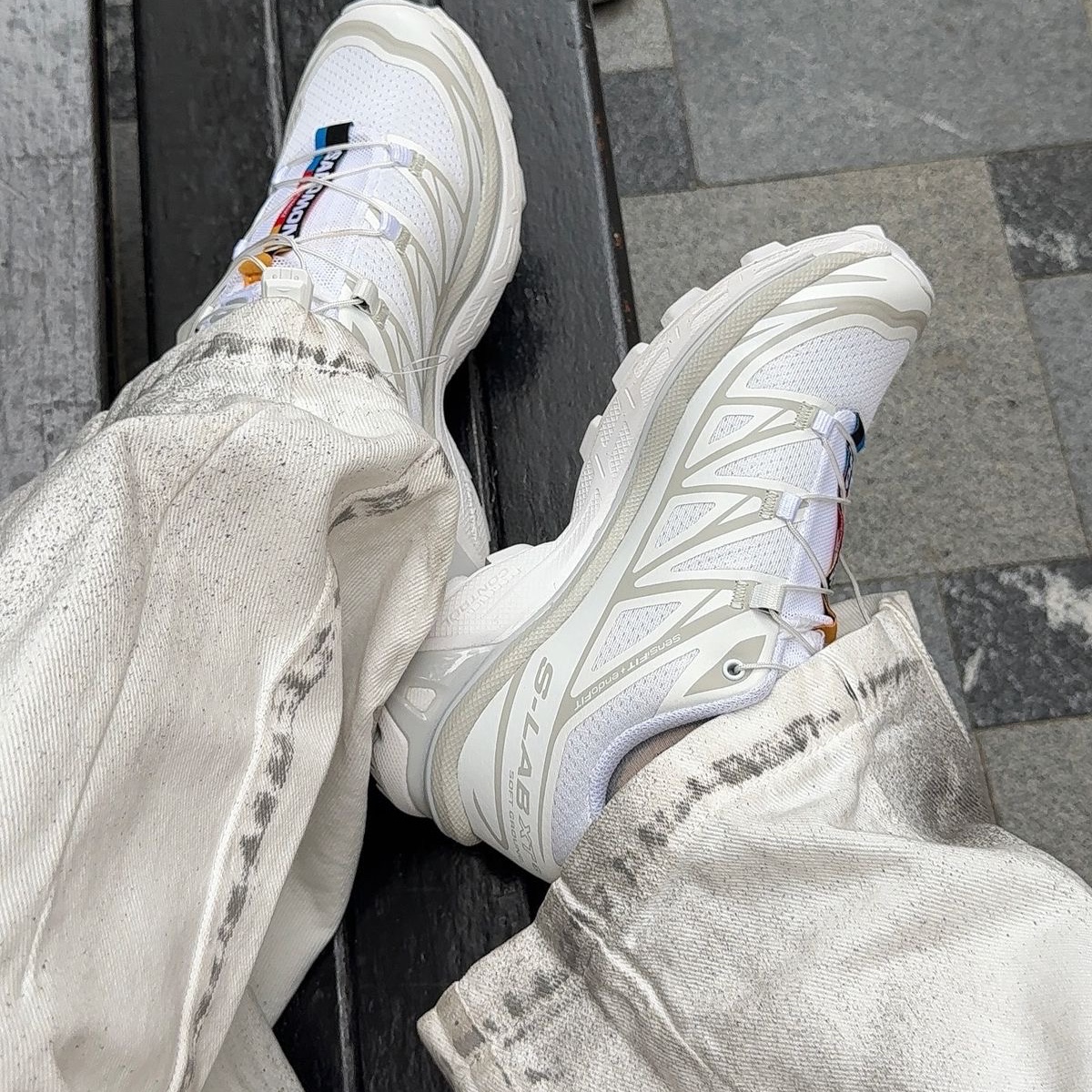 Salomon XT-6 ADV White 착용 스타일 - 2