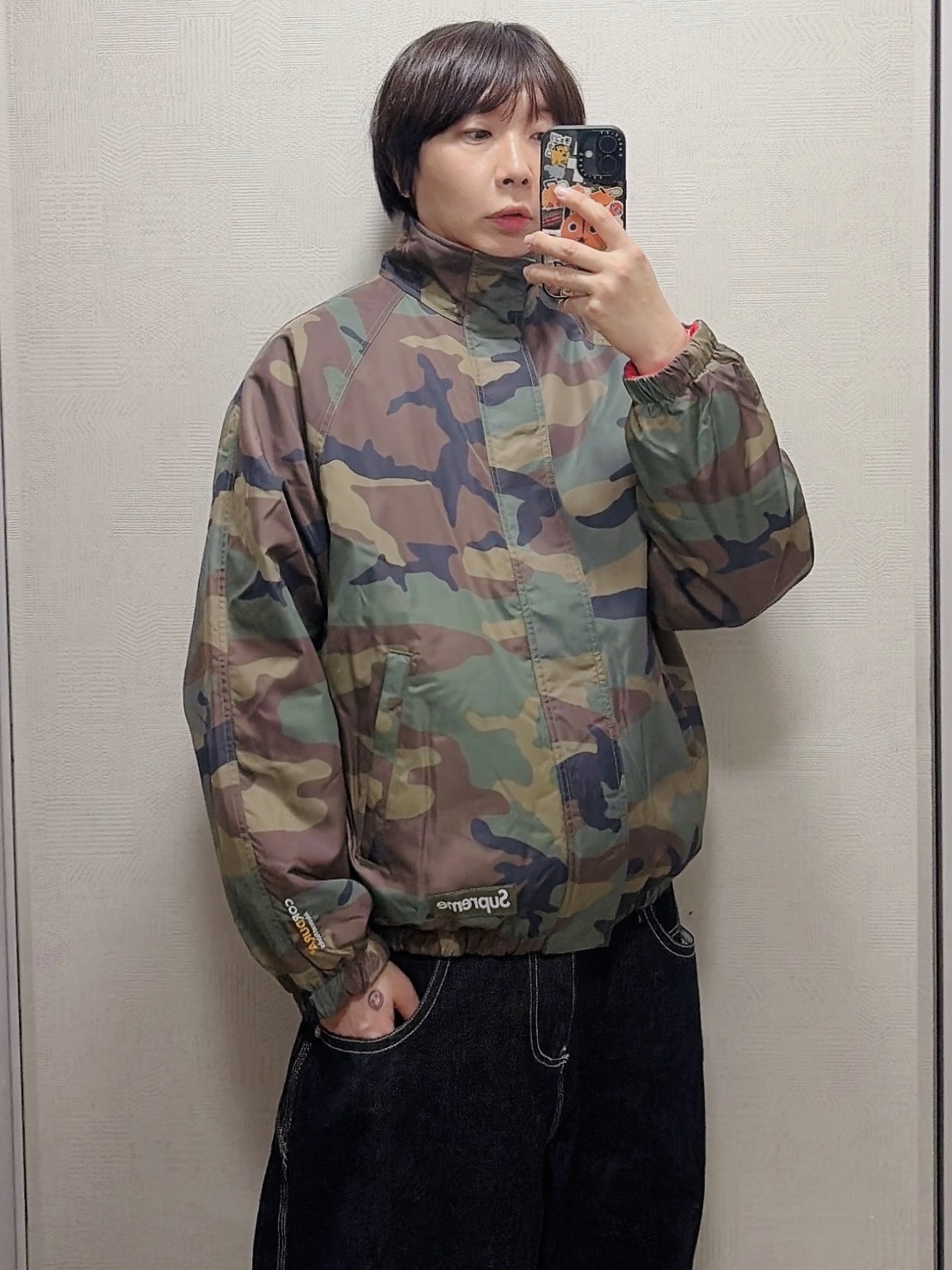Supreme Polartec Reversible Track Jacket Red - 25FW 착용 스타일